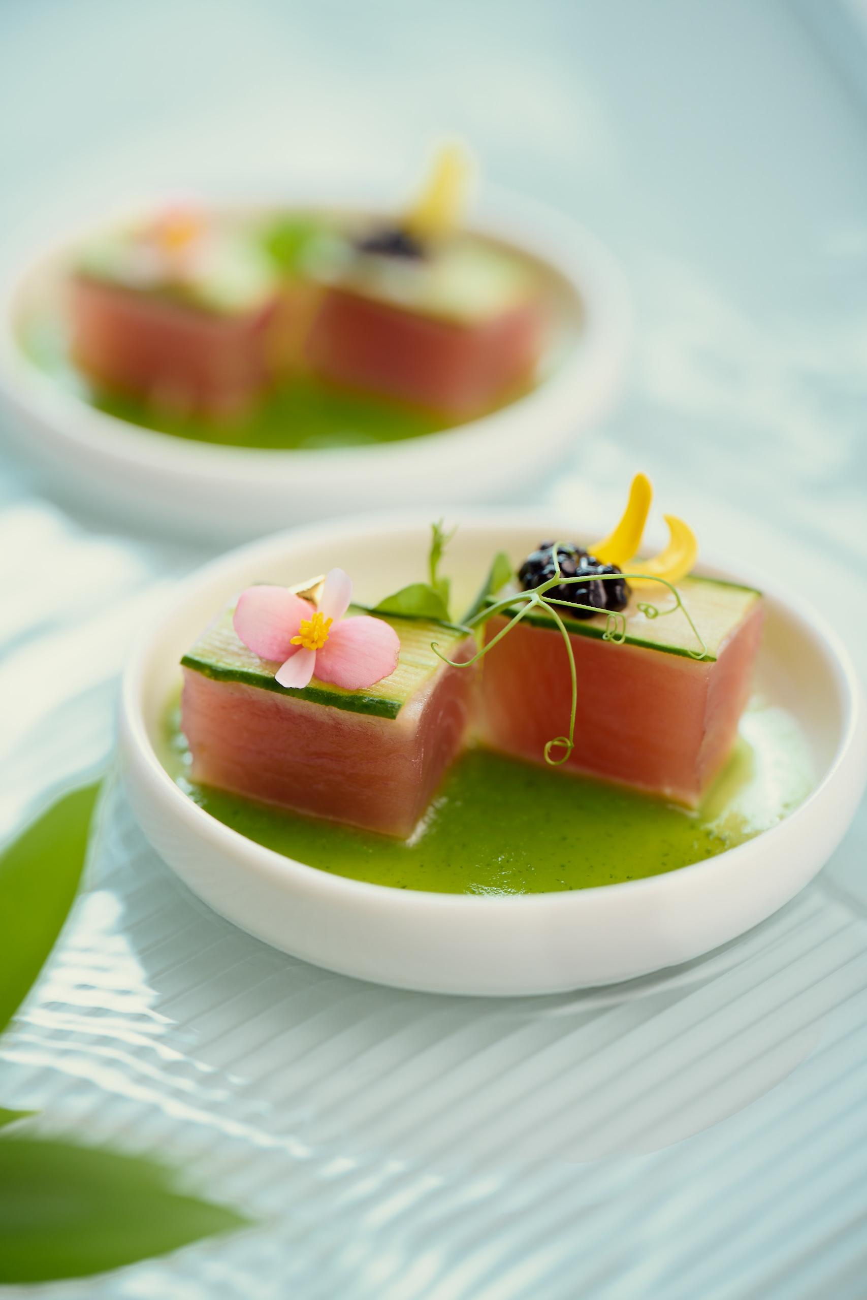 香煎吞拿魚伴魚子醬