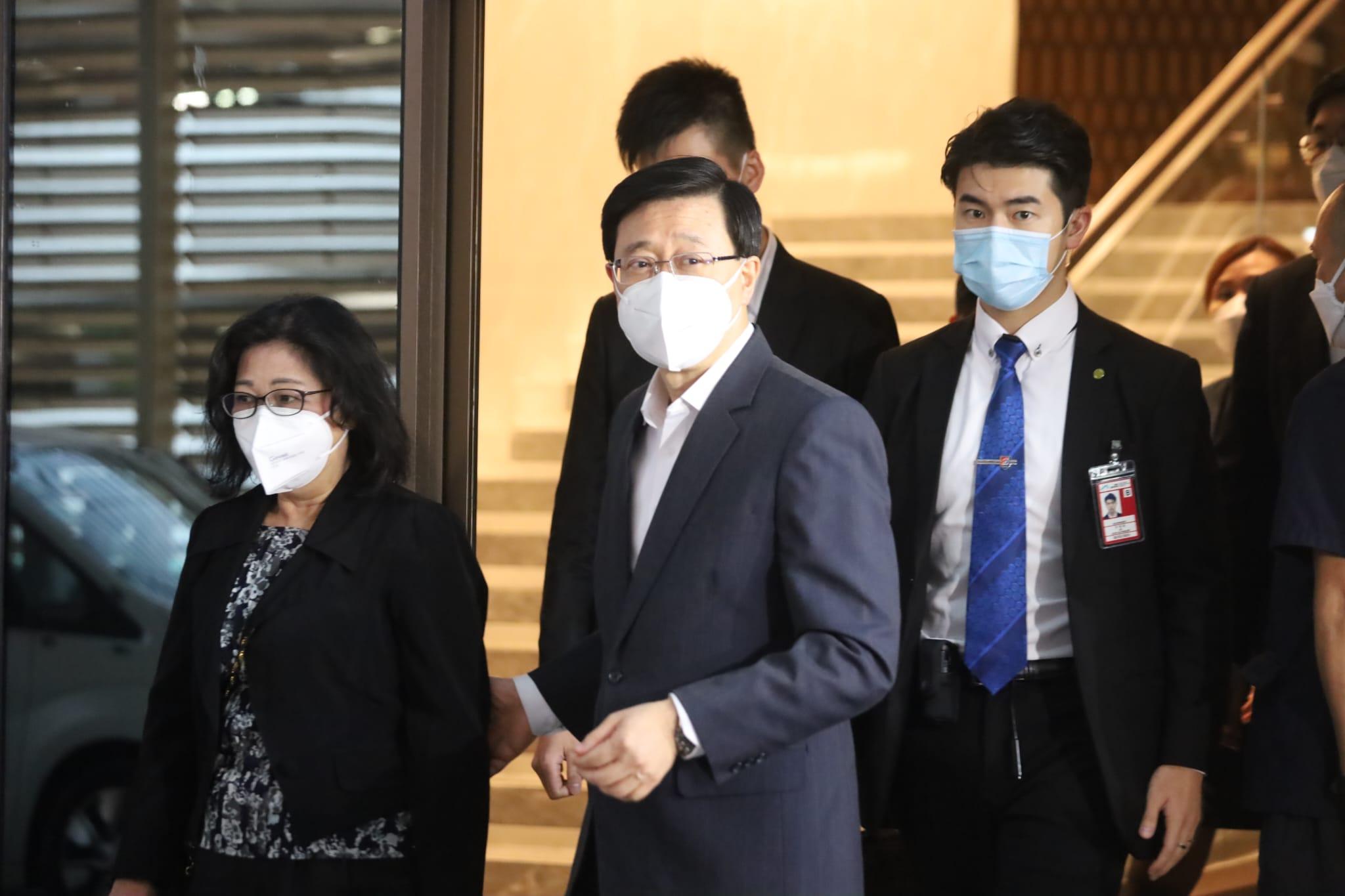 李家超指,會盡快完成組班工作,向中央提名。(鍾式明攝)