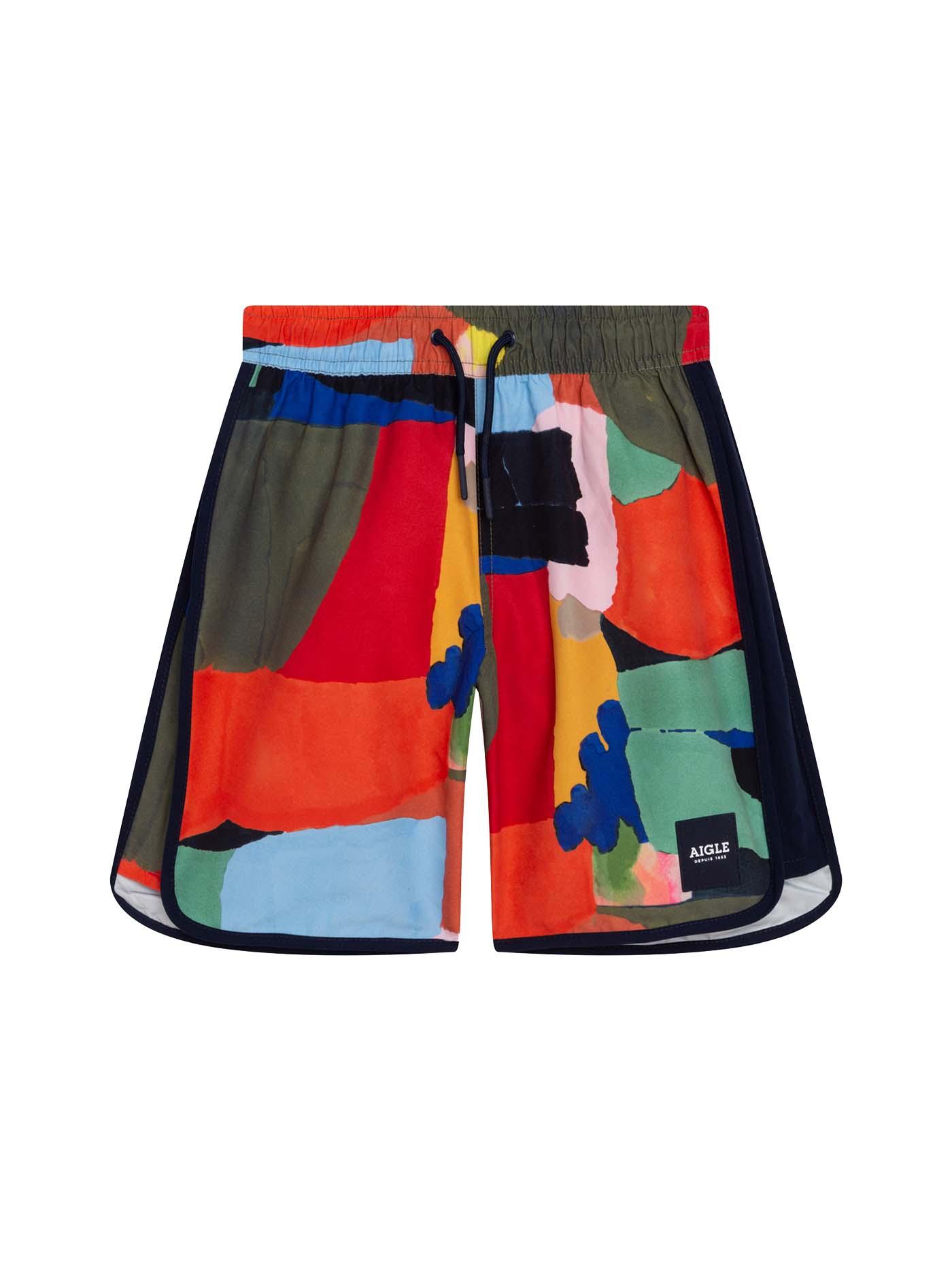 童裝印花短褲(男女童)|色彩繽紛的童裝印花短褲喚起小朋友的夏日活力,備有可自由調校的橡筋拉繩褲頭,帶來舒適的穿著體驗。