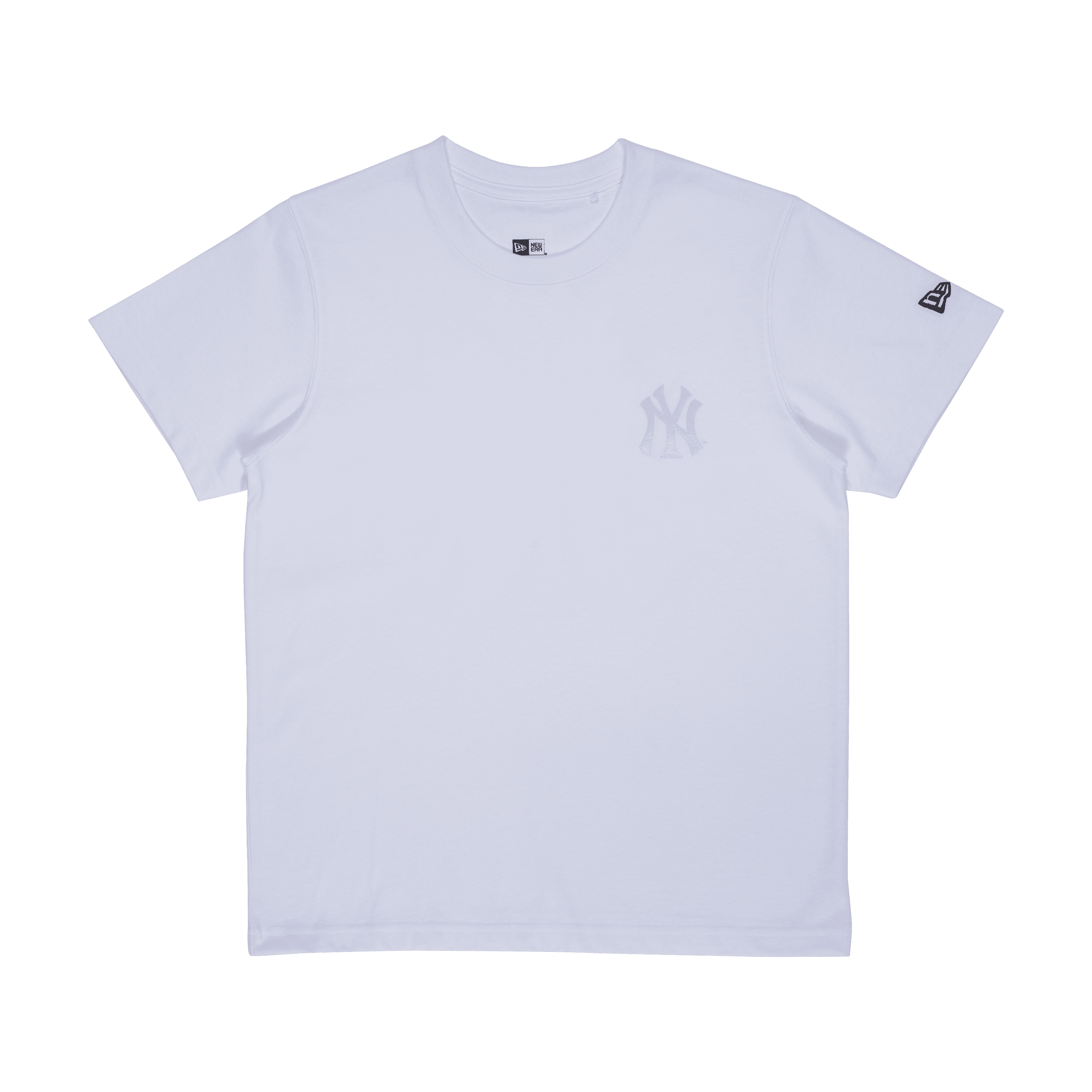 MLB WOMEN WOMEN SHORT SLEEVES TEE│同時,系列亦分別有淺紫、紫藍、薰衣草紫、黑色,共四種顏色的純色服裝,新品更前後方都印有紐約洋基隊徽,為夏日的必備百搭單品。