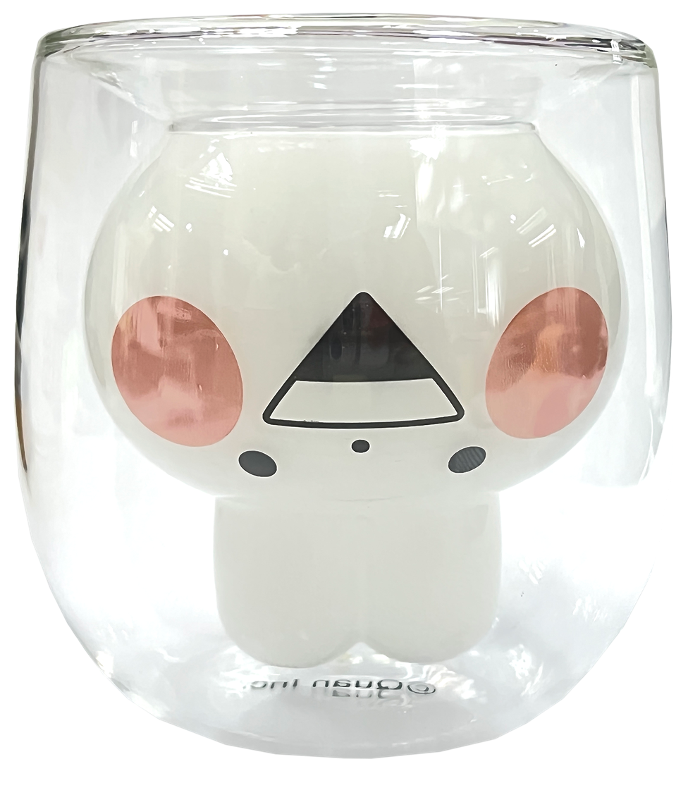 小突兔雙層玻璃杯($99) 小突兔的signature三角嘴笑容,見到特別有元氣,倒入牛奶或其他飲品,小突兔立即現形。
