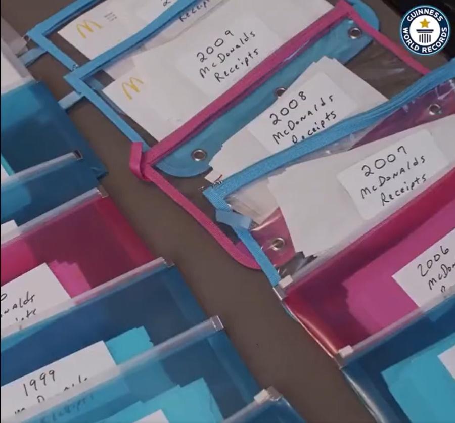 Don Gorske保存收據及包裝盒。(Twitter)