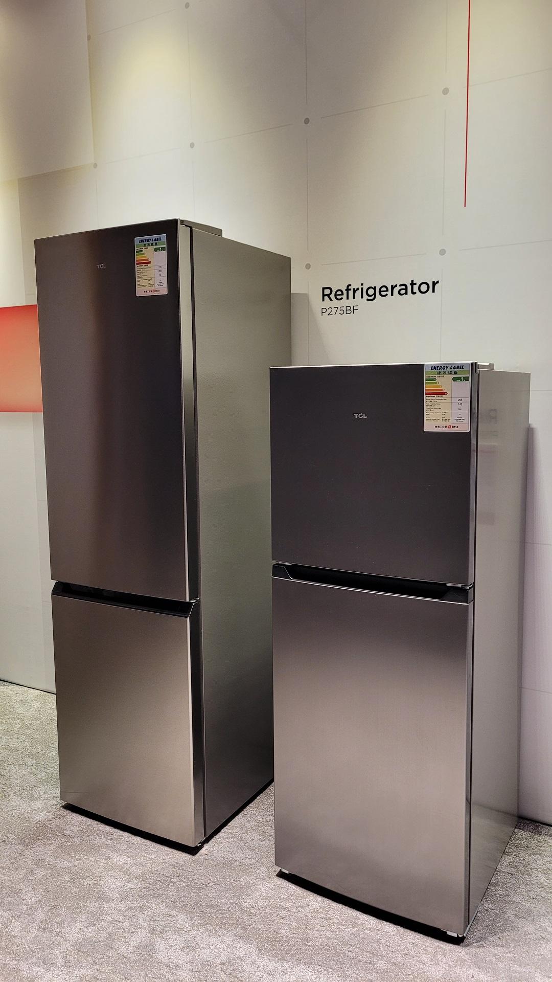 引入275升下置冰格雙門雪櫃P275BF(左)及197升上置冰格雙門P197TM,分別售4,280港元與3,280港元。