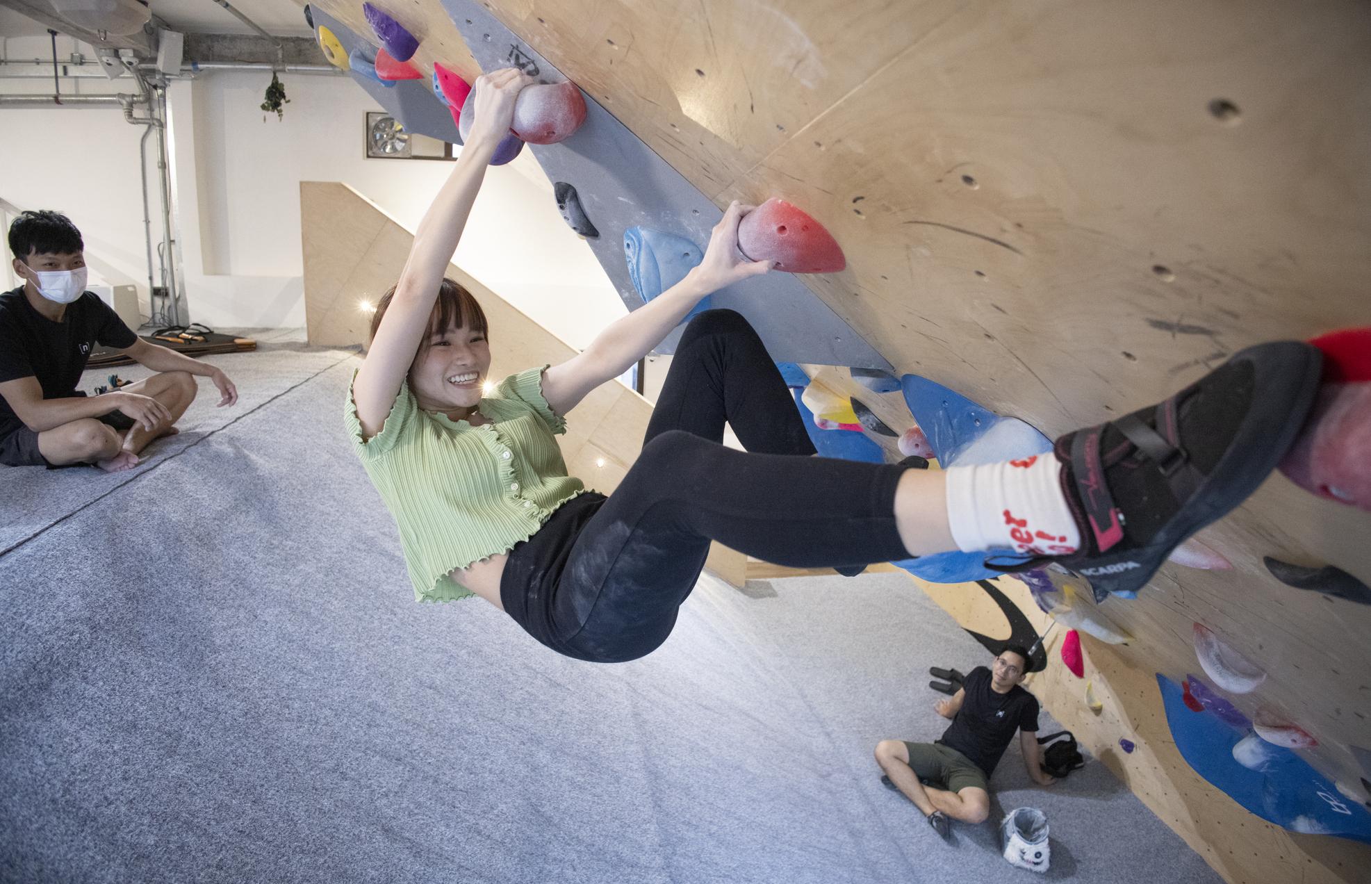 大斜牆呈55度,長達7米,是訓練core的絕佳地方。(蘇文傑攝)