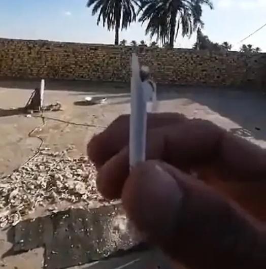 可見煙被射斷。(Twitter)