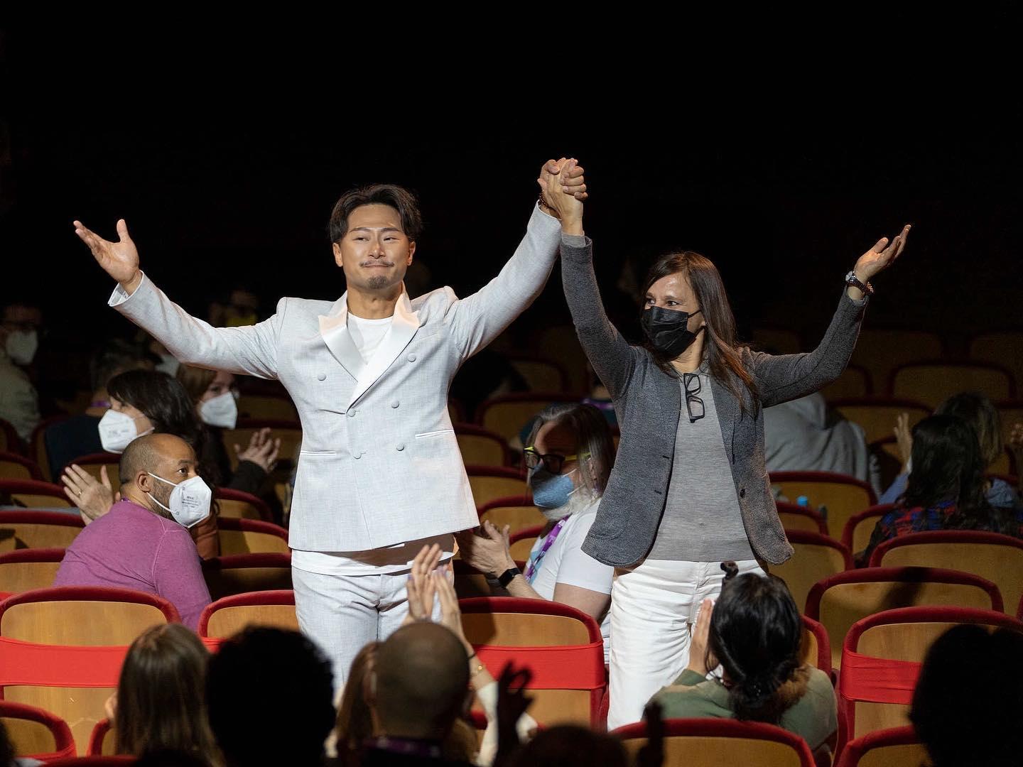 楊潮凱出席《喜歡妳是妳》於烏甸尼電影節舉行首映。