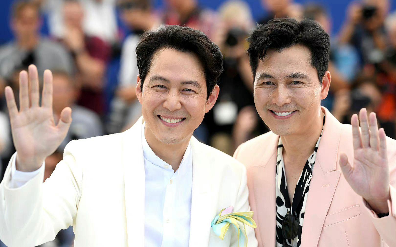 李政宰孖鄭雨盛為新片《Hunt》出席記者會。