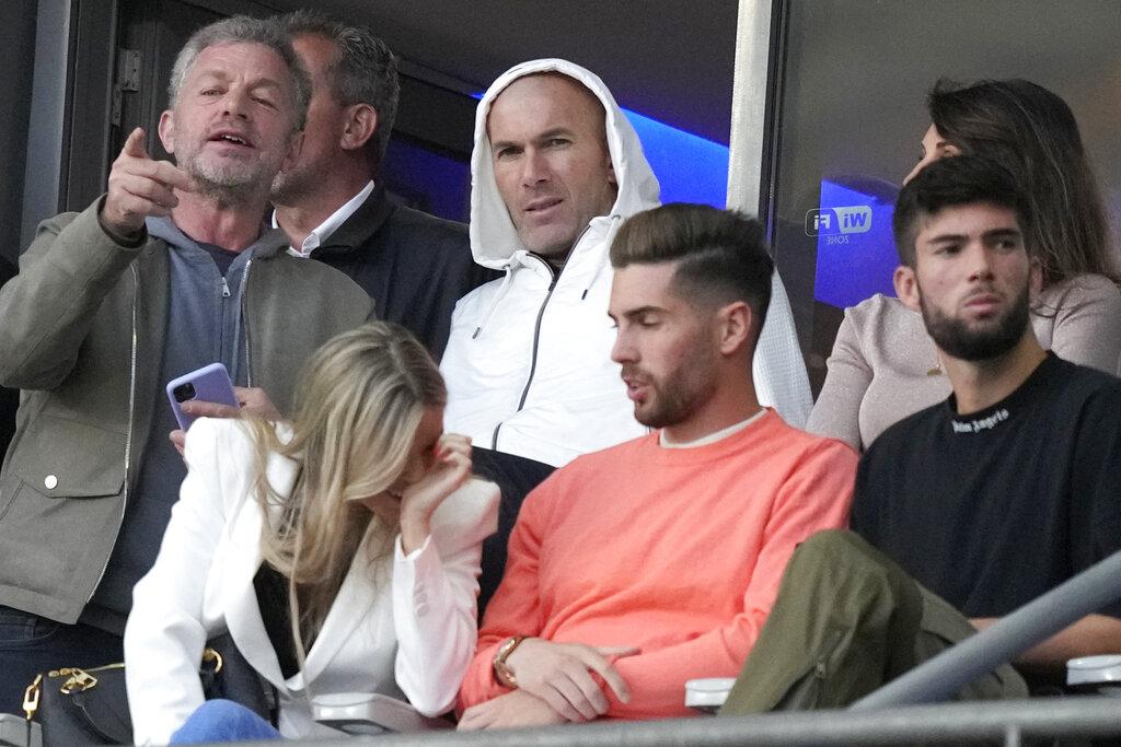 法國名宿、前皇馬教練施丹亦有入場觀戰。(美聯社)