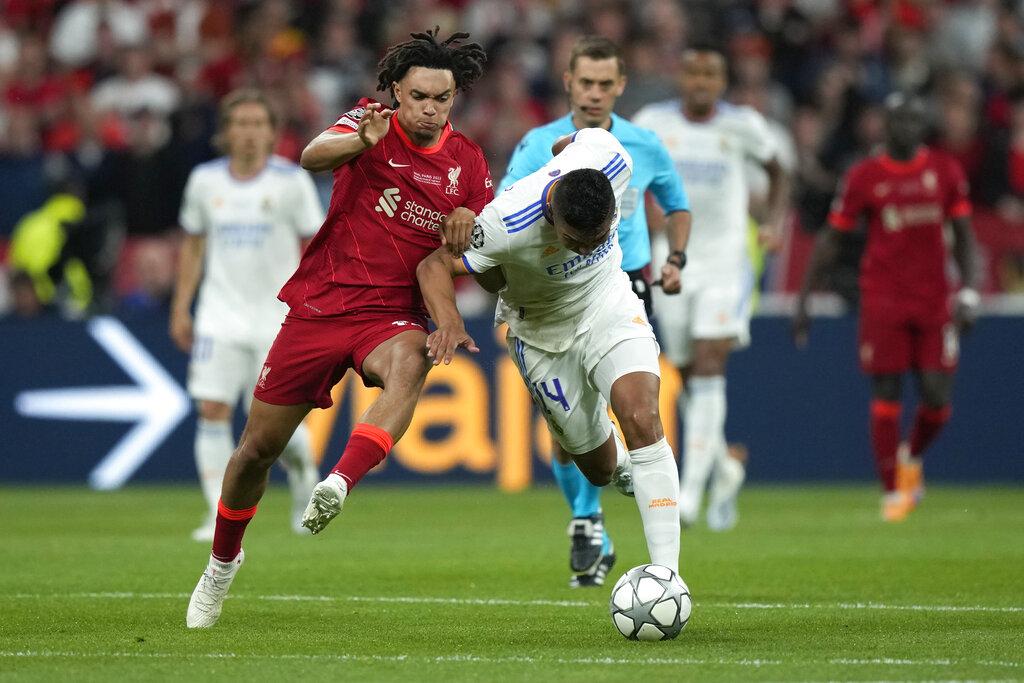 阿歷山大阿諾在進攻右路甚具威脅。(美聯社)