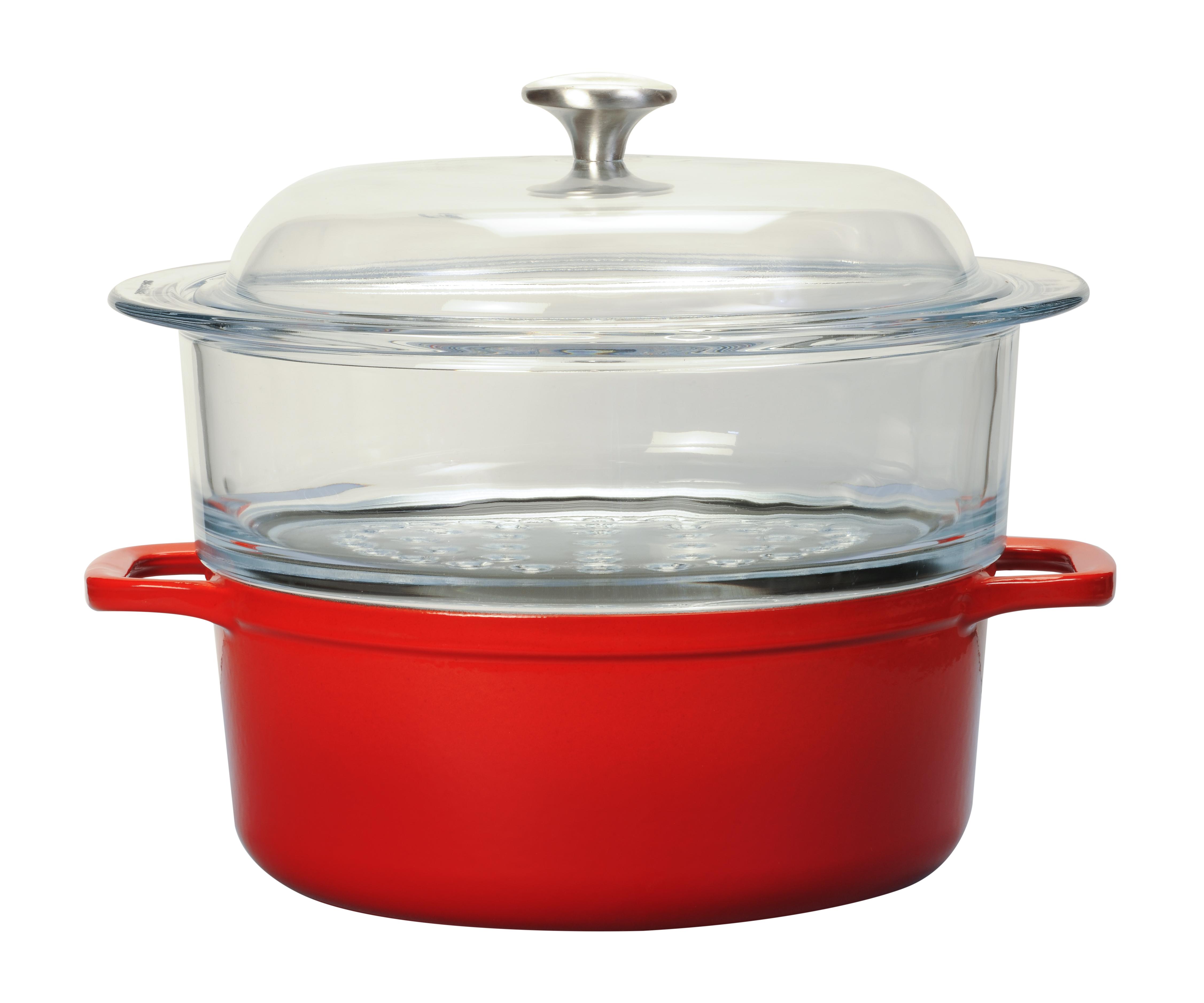 CHASSSEUR法國琺瑯鑄鐵鍋具7.5L水蒸鍋