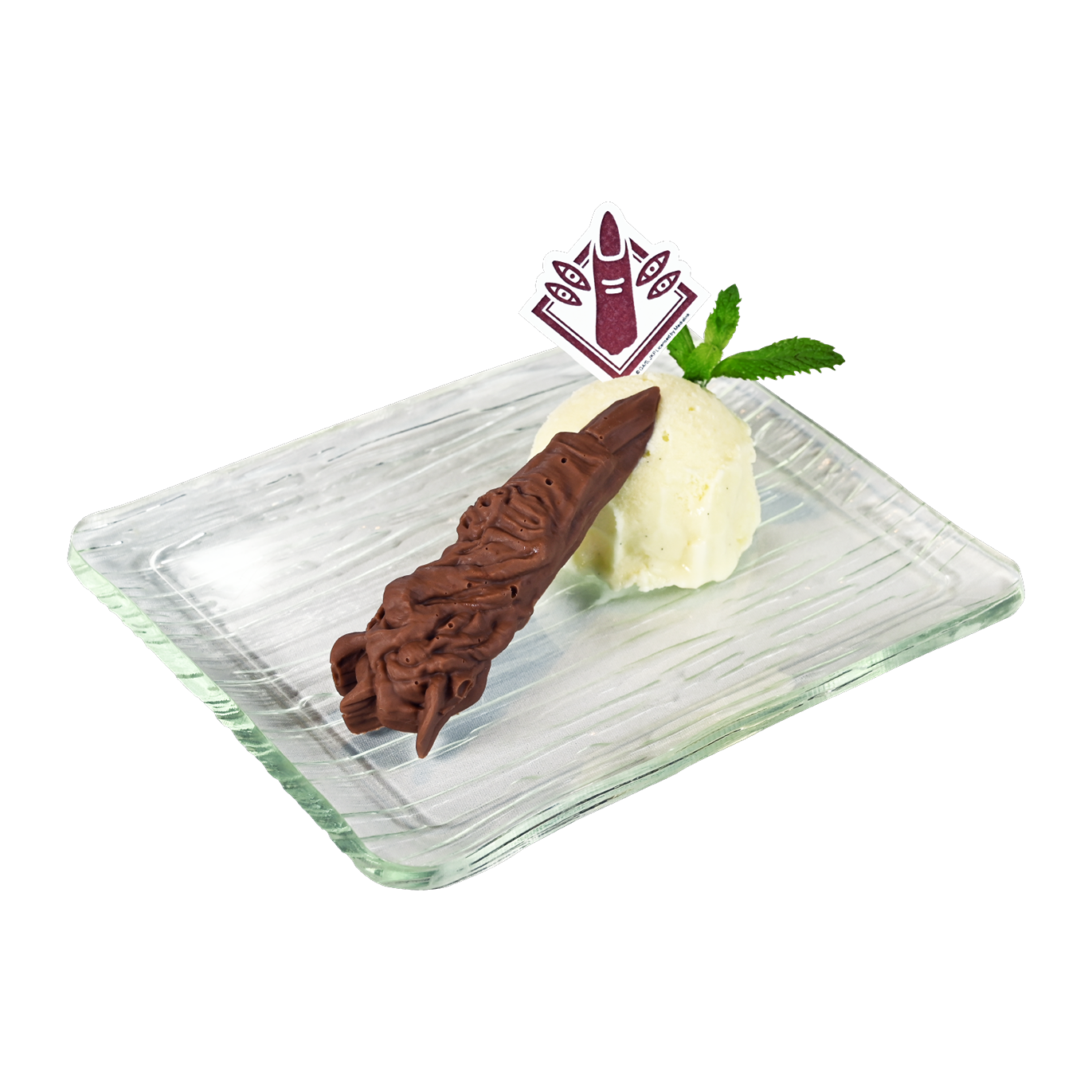 兩面宿儺朱古力手指配雪糕(雲呢拿/抹茶)$45