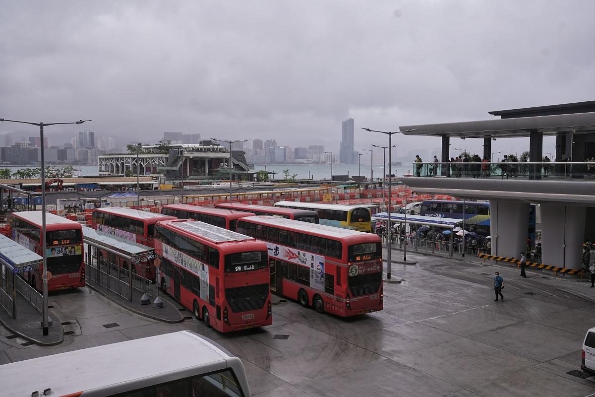 會展站公共運輸交匯處位於舊灣仔碼頭巴士總站原址。(資料圖片/夏家朗攝)