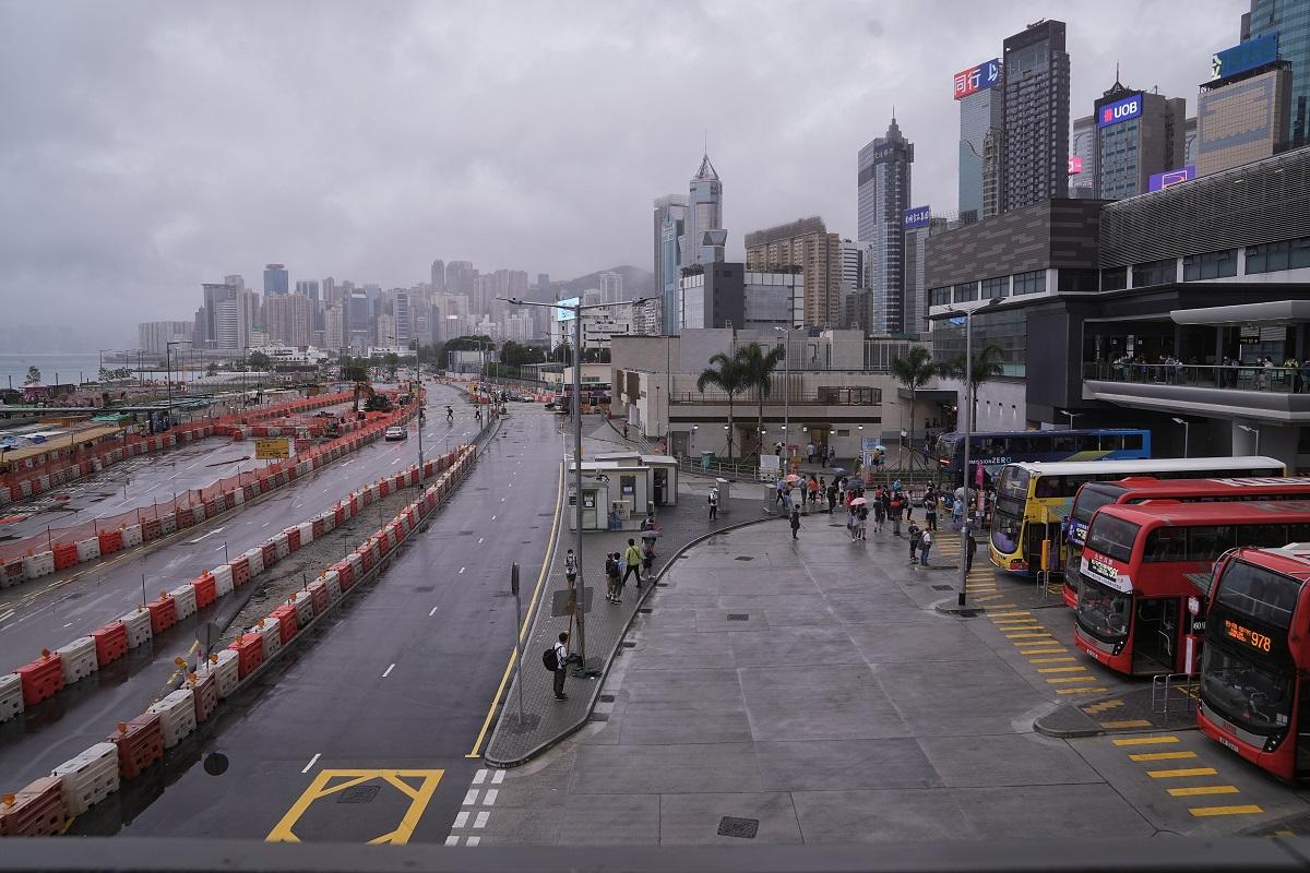 會展站公共運輸交匯處位於舊灣仔碼頭巴士總站原址。(資料圖片/夏家朗攝)