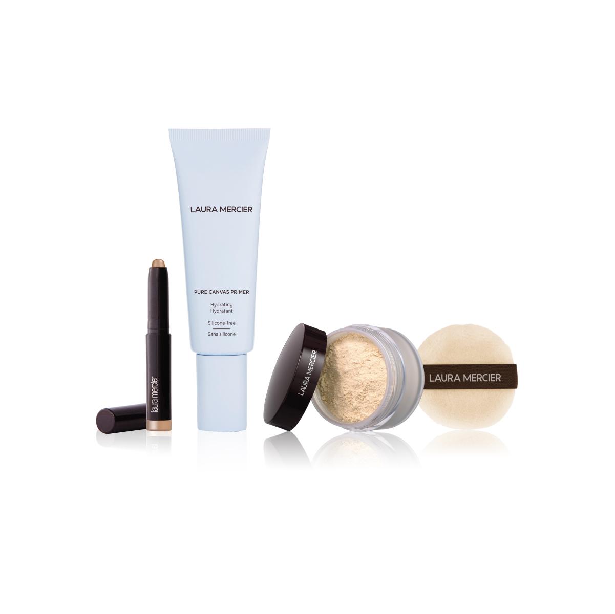 Laura Mercier 皇牌保濕妝前底霜套裝 $390–$480 (價值$665–$755) (只限於銅鑼灣店6月2日發售) .自選極致持久妝前底霜 (貨裝) .迷你幻魅眼影筆 .旅行版柔光透明蜜粉 3.5g .迷你天鵝絨粉撲