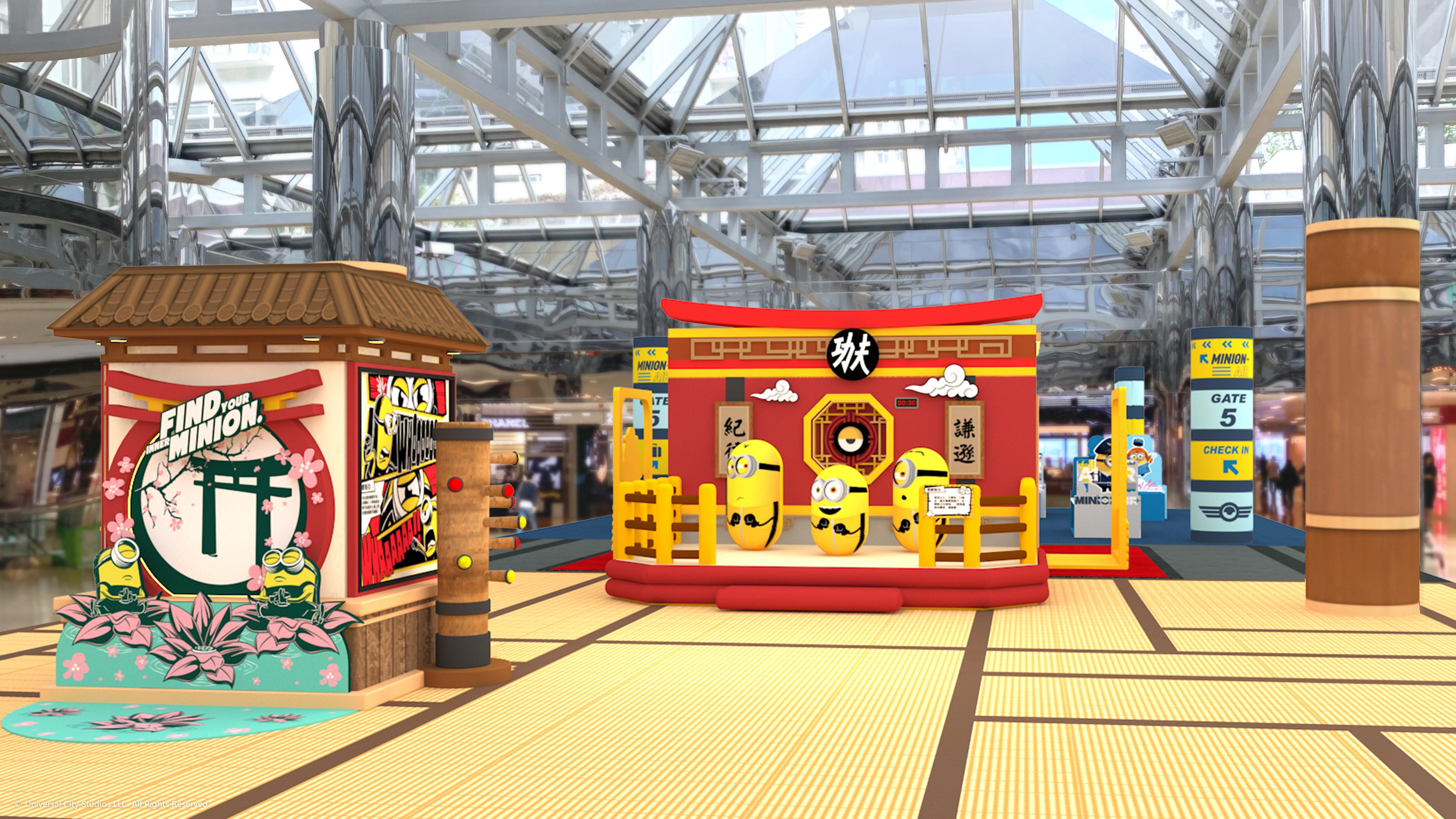 場內更有互動遊戲區,挑戰5大任務,與迷你兵團聯手對抗6大惡人。