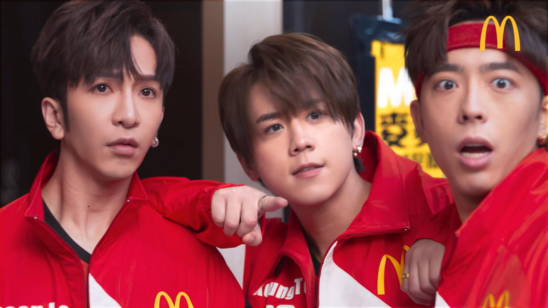 早前MIRROR三子使出渾身解數拍攝麥當勞App宣傳短片