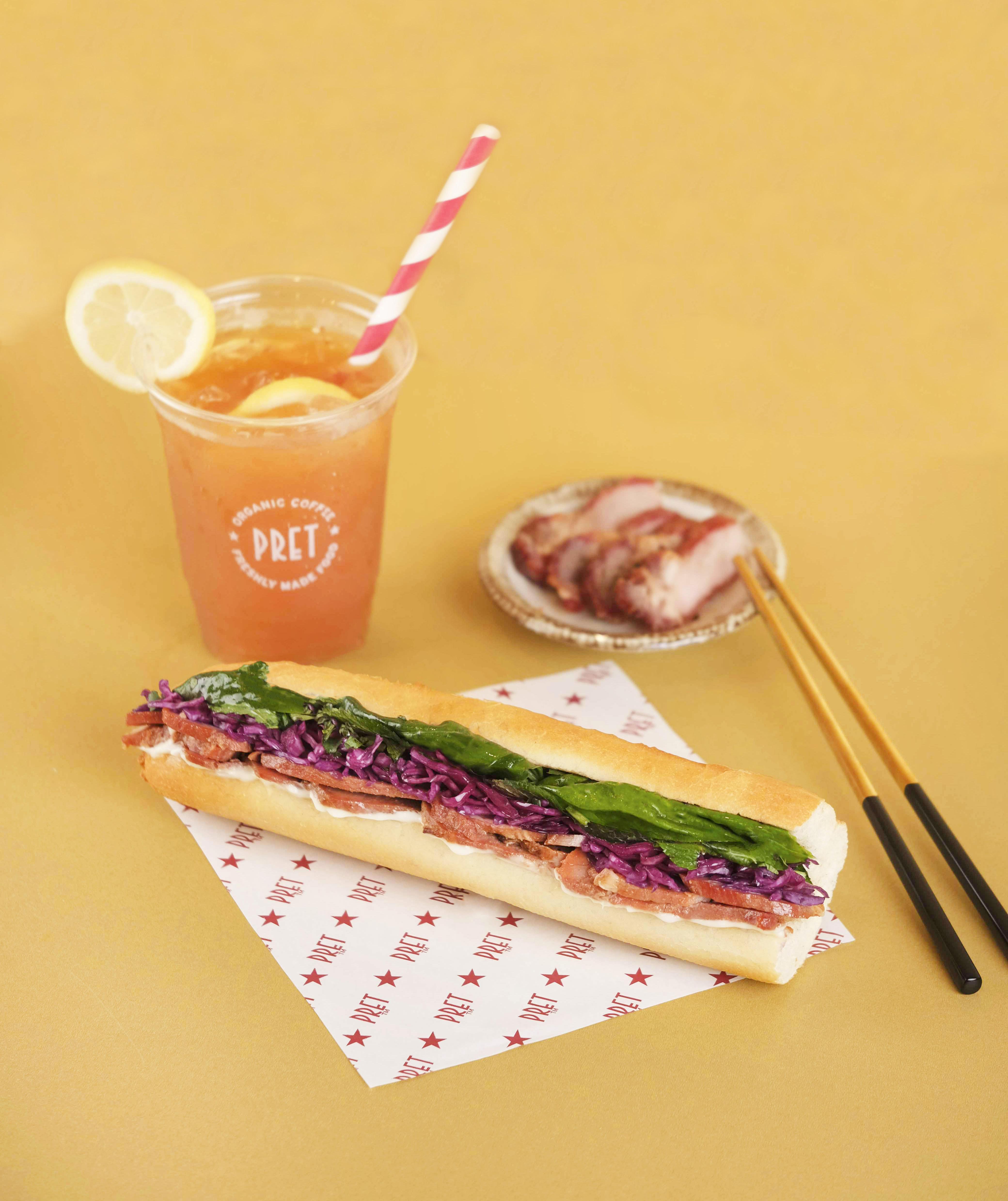 「港式叉燒即烘長法包」(HKD$44)