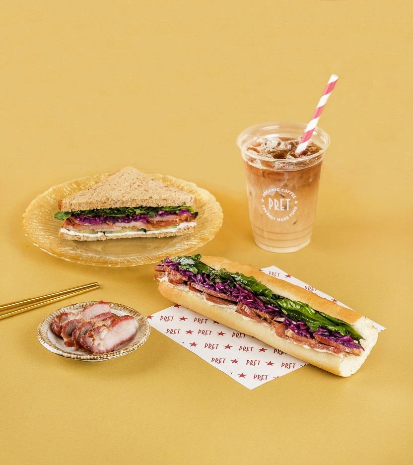 「港式銷魂叉燒三文治」(HKD$27)及「港式叉燒即烘長法包」(HKD$44)