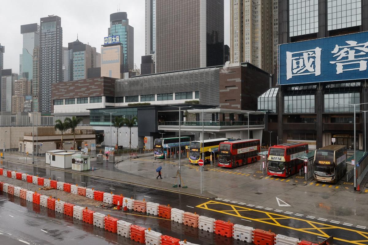 會展站公共運輸交匯處位於舊灣仔碼頭巴士總站原址。(資料圖片/蘇文傑攝)