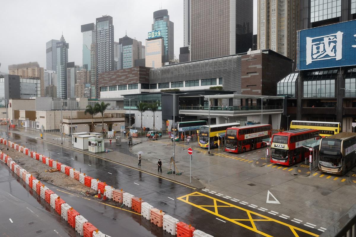 會展站公共運輸交匯處位於舊灣仔碼頭巴士總站原址。(資料圖片/蘇文傑攝)