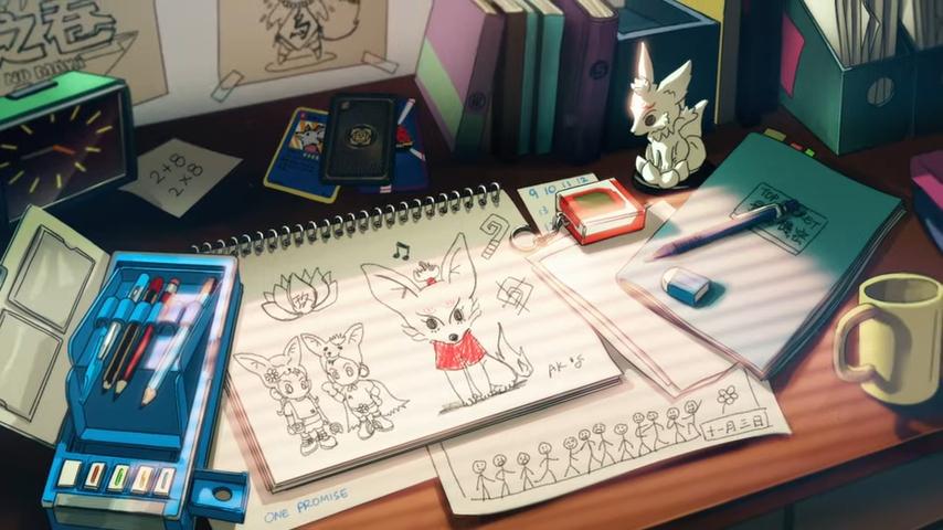 圖中12子和花花圖案,標誌著11月3日MIRROR成團並由花姐擔任經理人。