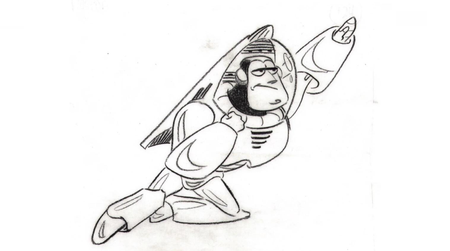 紀錄片亦展示繪製巴斯光年的珍襦手稿。