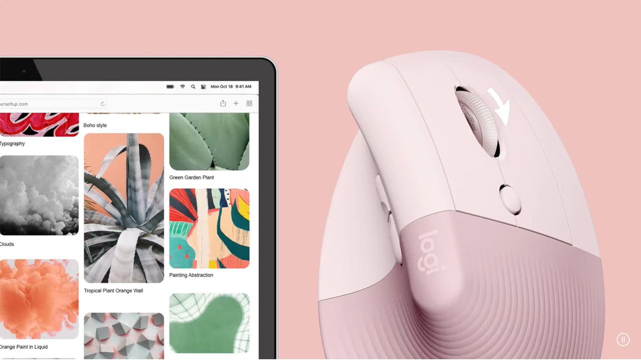 Logitech LIFT Smart Wheel智能滾輪高速捲動、精準定位閱覽。