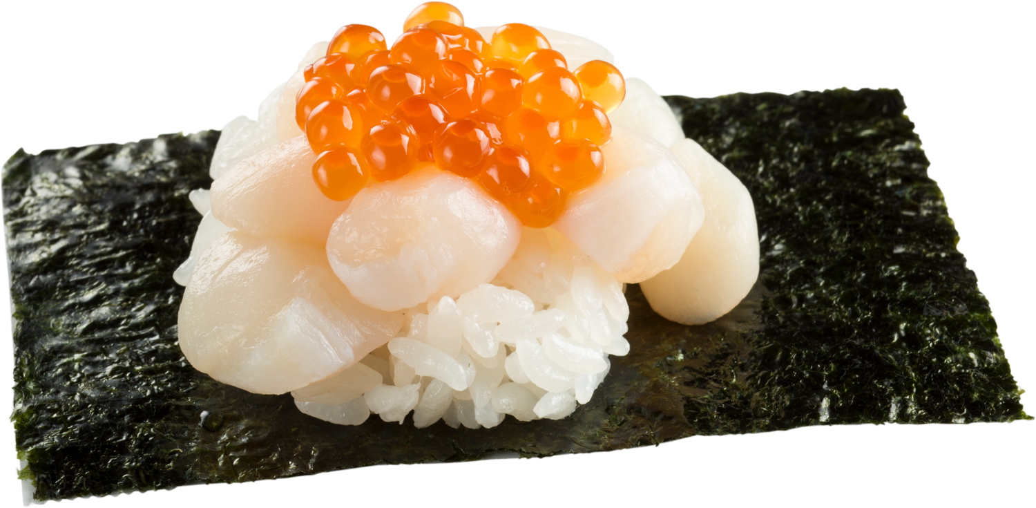 小柱海苔包配三文魚子 ($12)