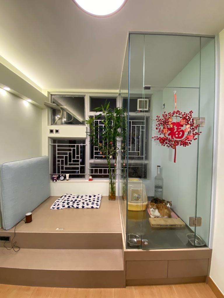 單位內的玻璃貓屋設計精緻實用,有寵家庭可考慮。