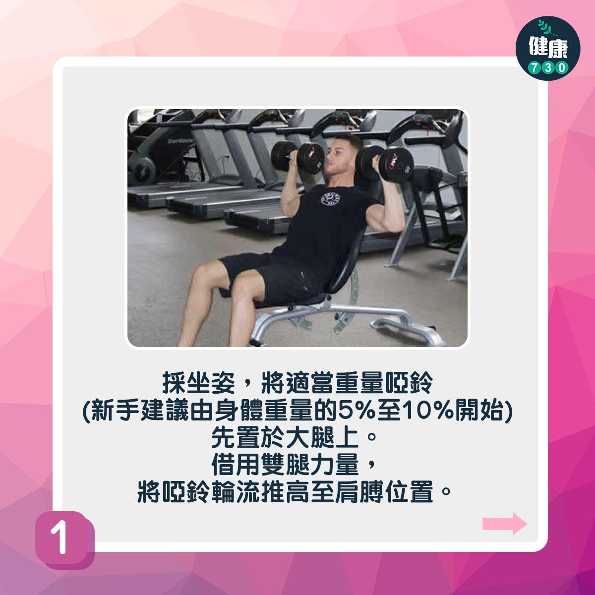 啞鈴訓練|坐姿啞鈴肩推