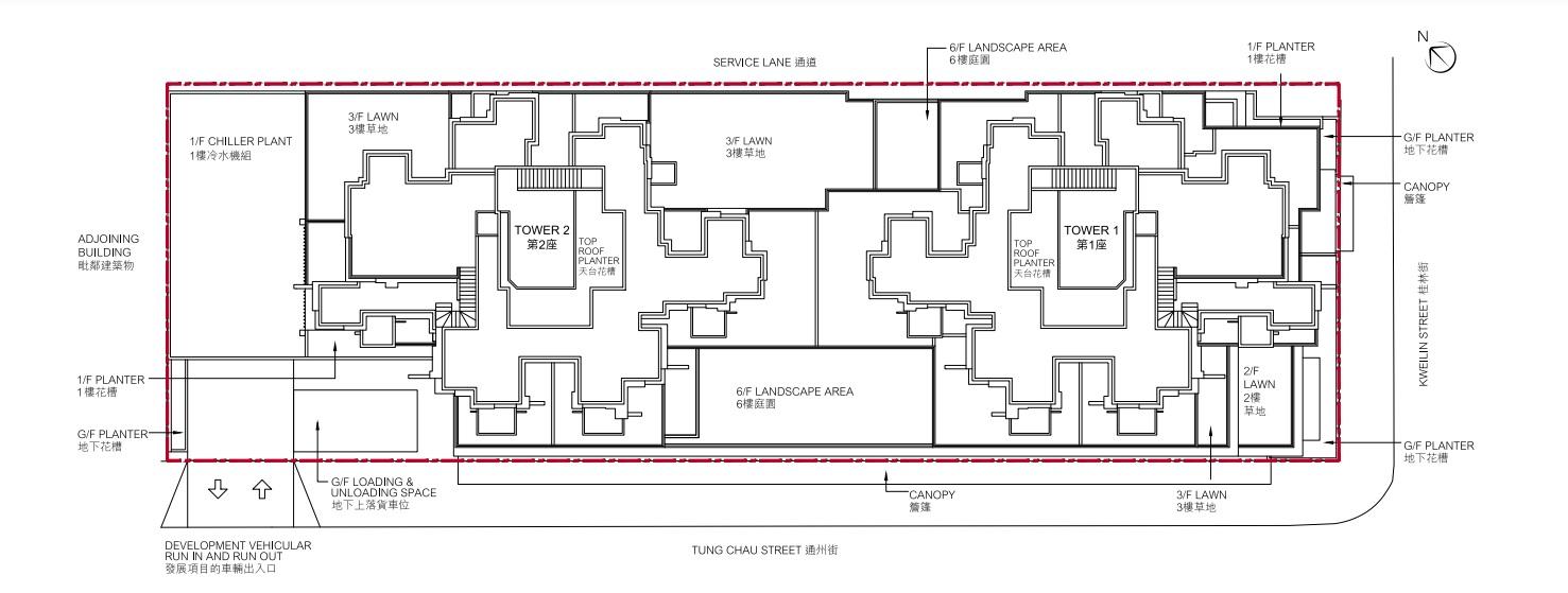 映岸項目佈局圖。