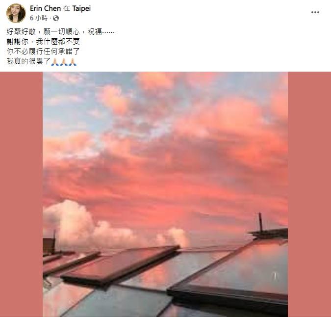 林利妻子Erin連環發文回應。