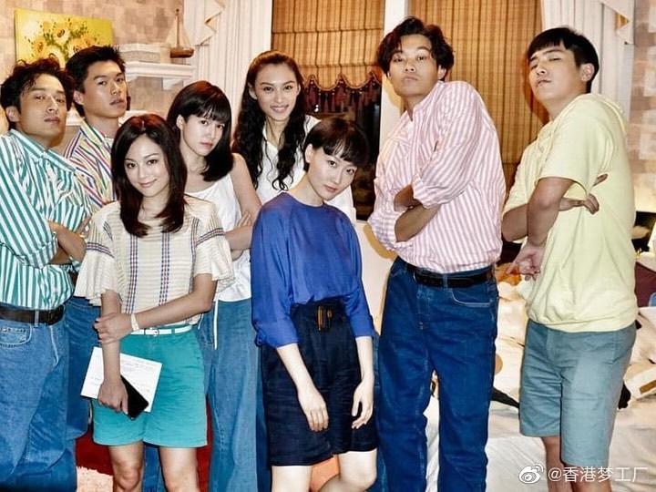 柯煒林(左二)在《梅艷芳》中扮演草蜢成員,跟王丹妮初結片緣。