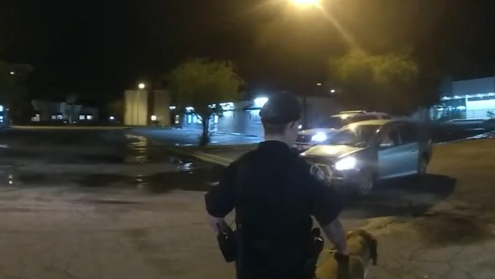 狗狗逛超市閂門都唔走,店員無奈報警,主人接回。(FB)