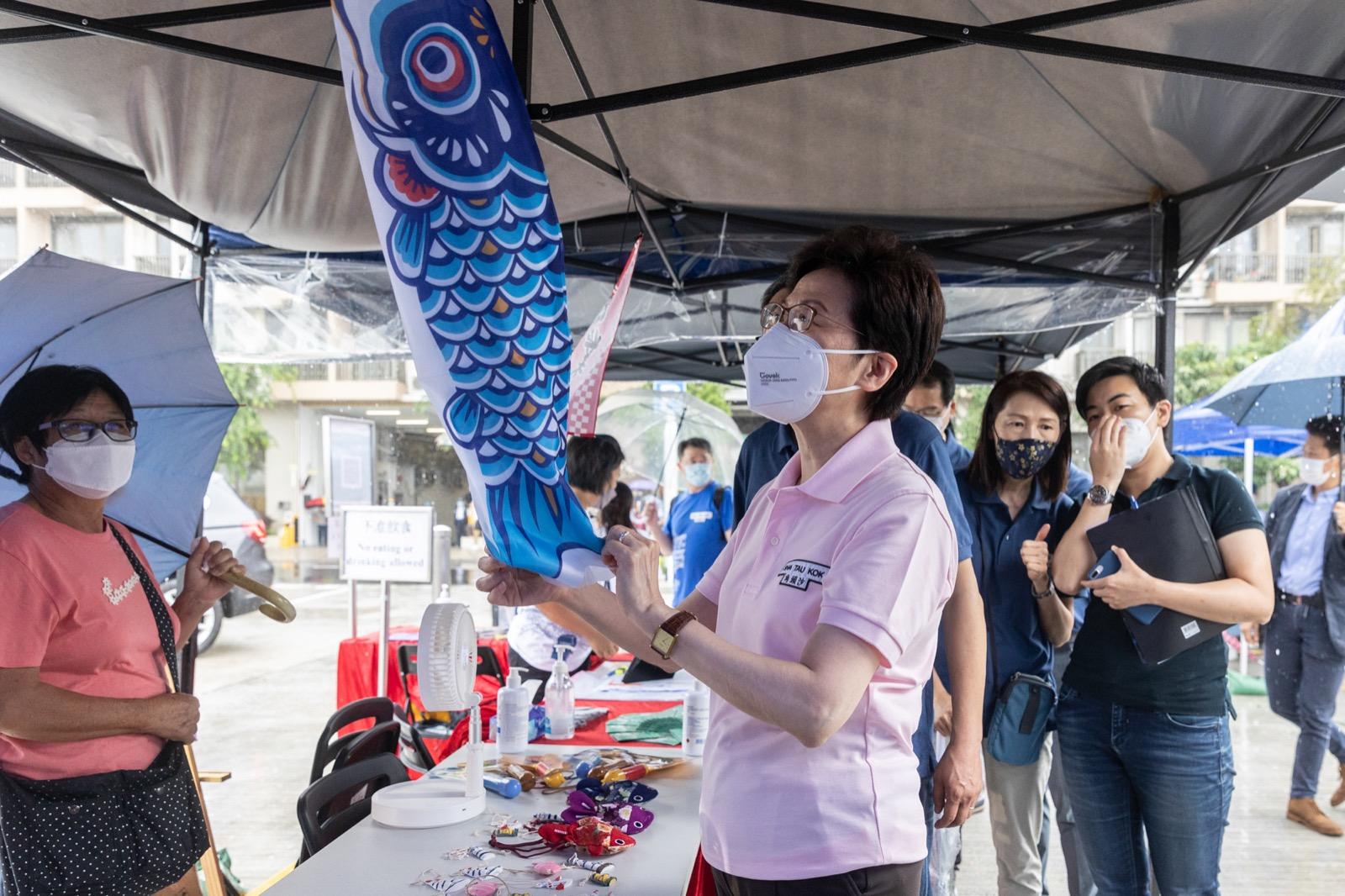 特首林鄭月娥今日主持沙頭角碼頭開放儀式。