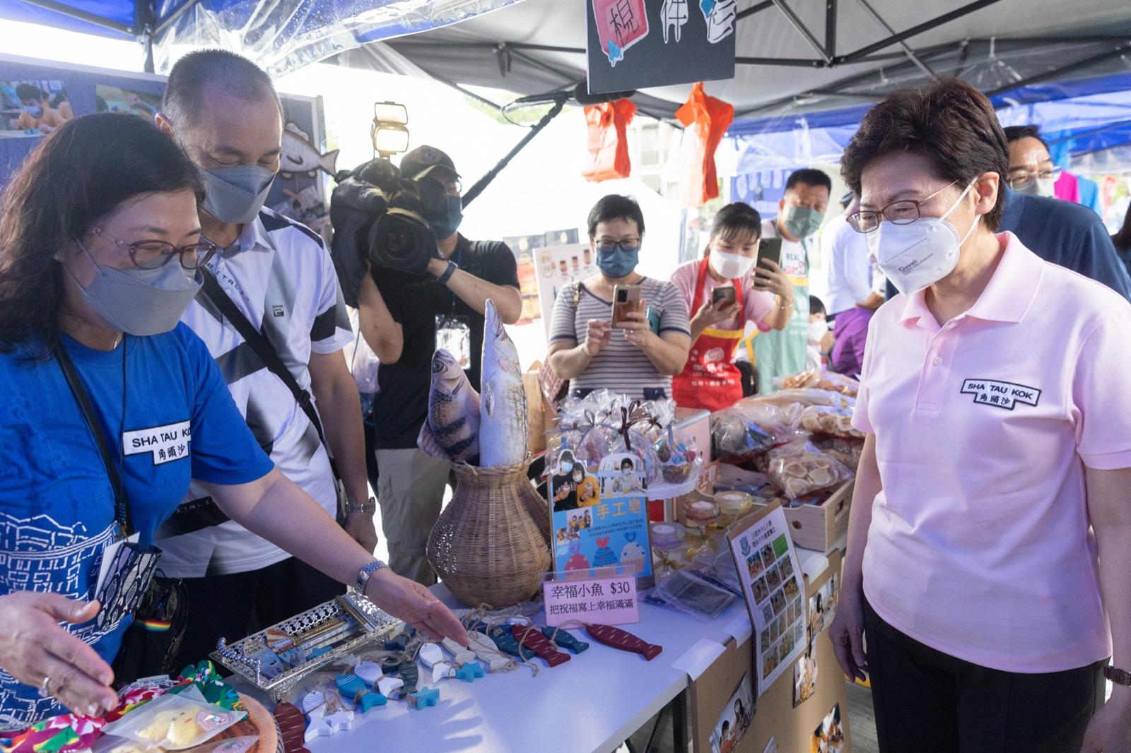 特首林鄭月娥今日主持沙頭角碼頭開放儀式。