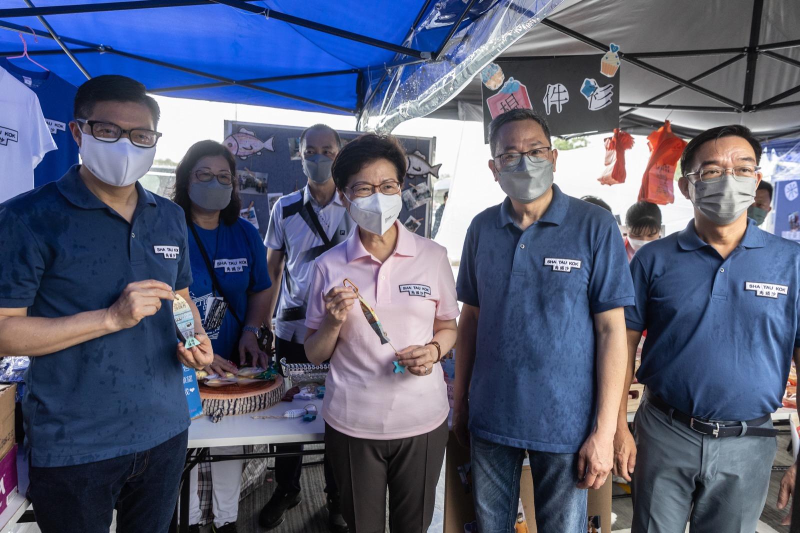 特首林鄭月娥今日主持沙頭角碼頭開放儀式。