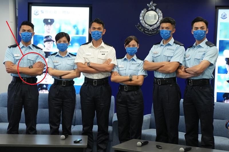一名「警募大使」早前出席記者會時,被網民指疑戴「Richard Mille」名錶。(資料圖片)