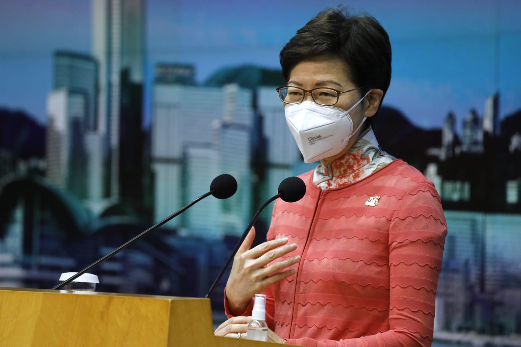 林鄭月娥指,離任後不會為下屆政府提意見。(林俊源攝)