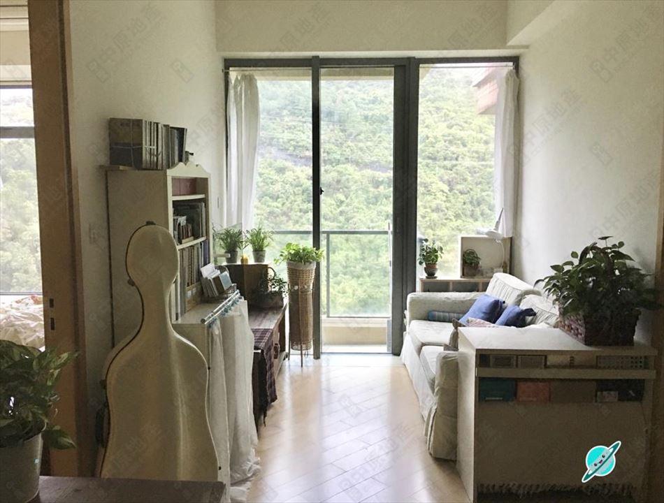 客廳外接露台,全山巒景致清靜舒服,單位裝修亦簡約企理,不用大執便可入住。