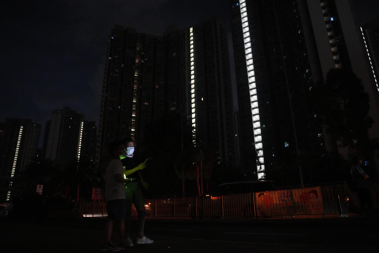 因供電系統故障天水圍區暫停電力供應