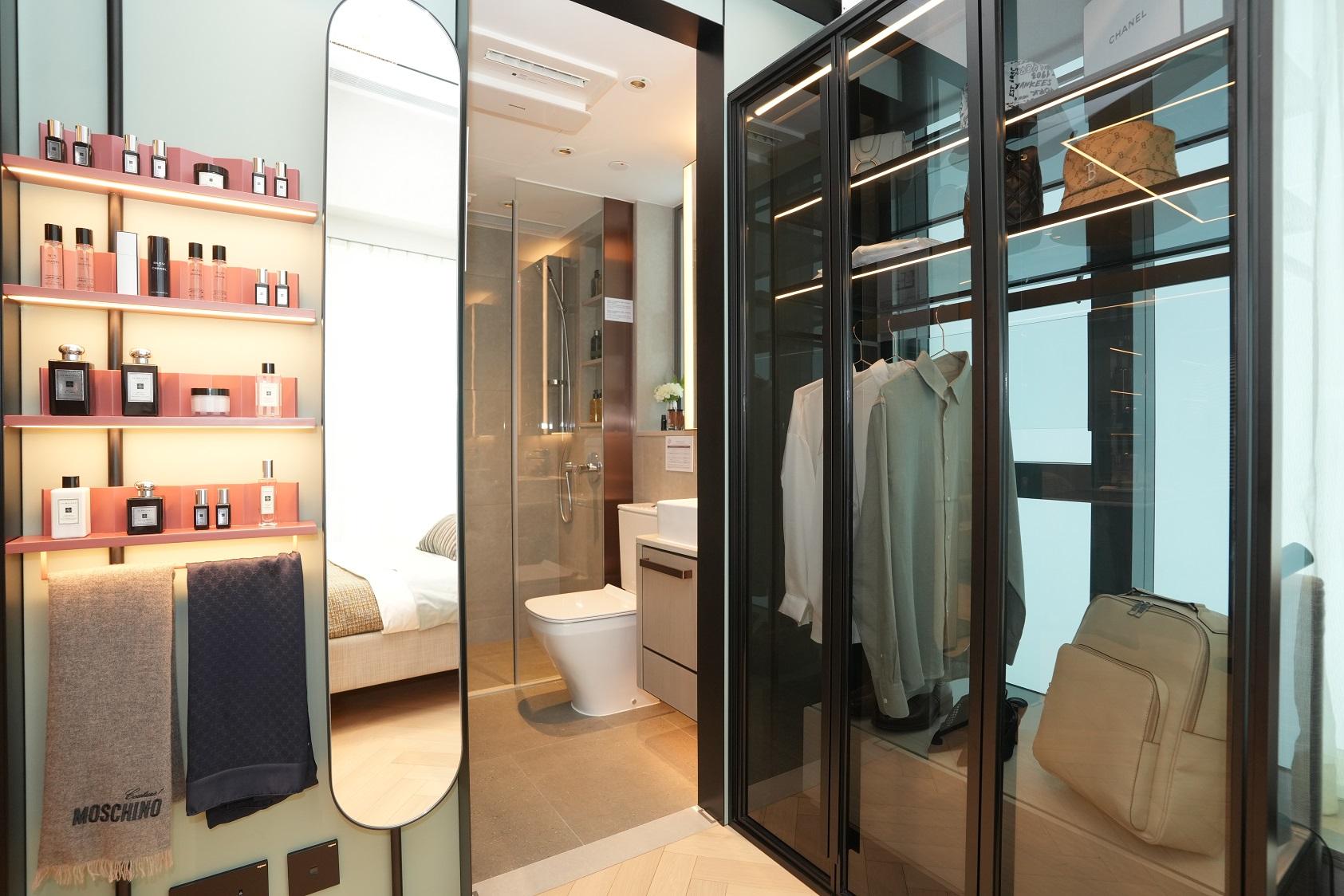 深水埗新盤|多相!佳悅283方呎一房示位 玄關位設鏡+掛鈎夠方便貼心