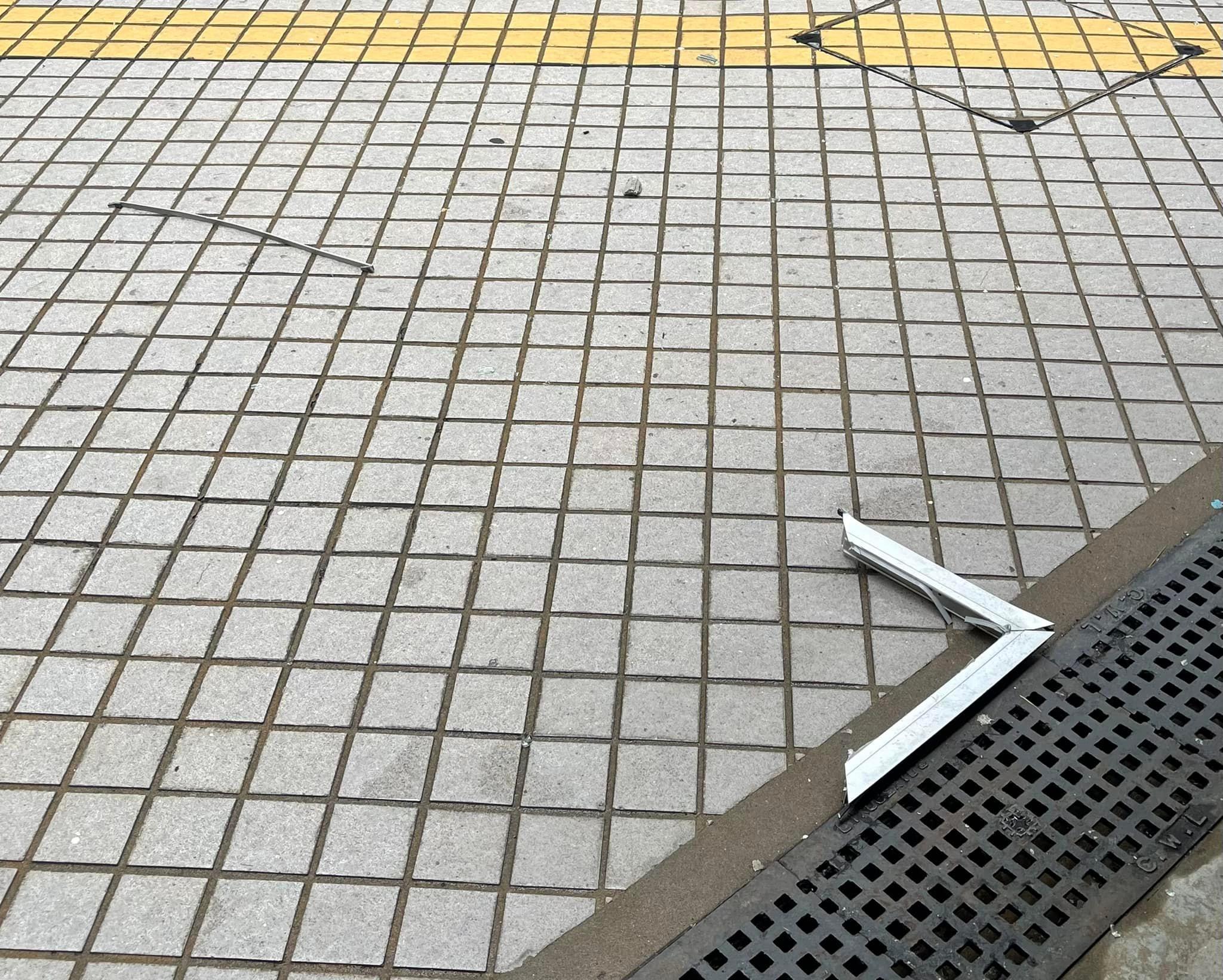 單位的窗戶直墮地面