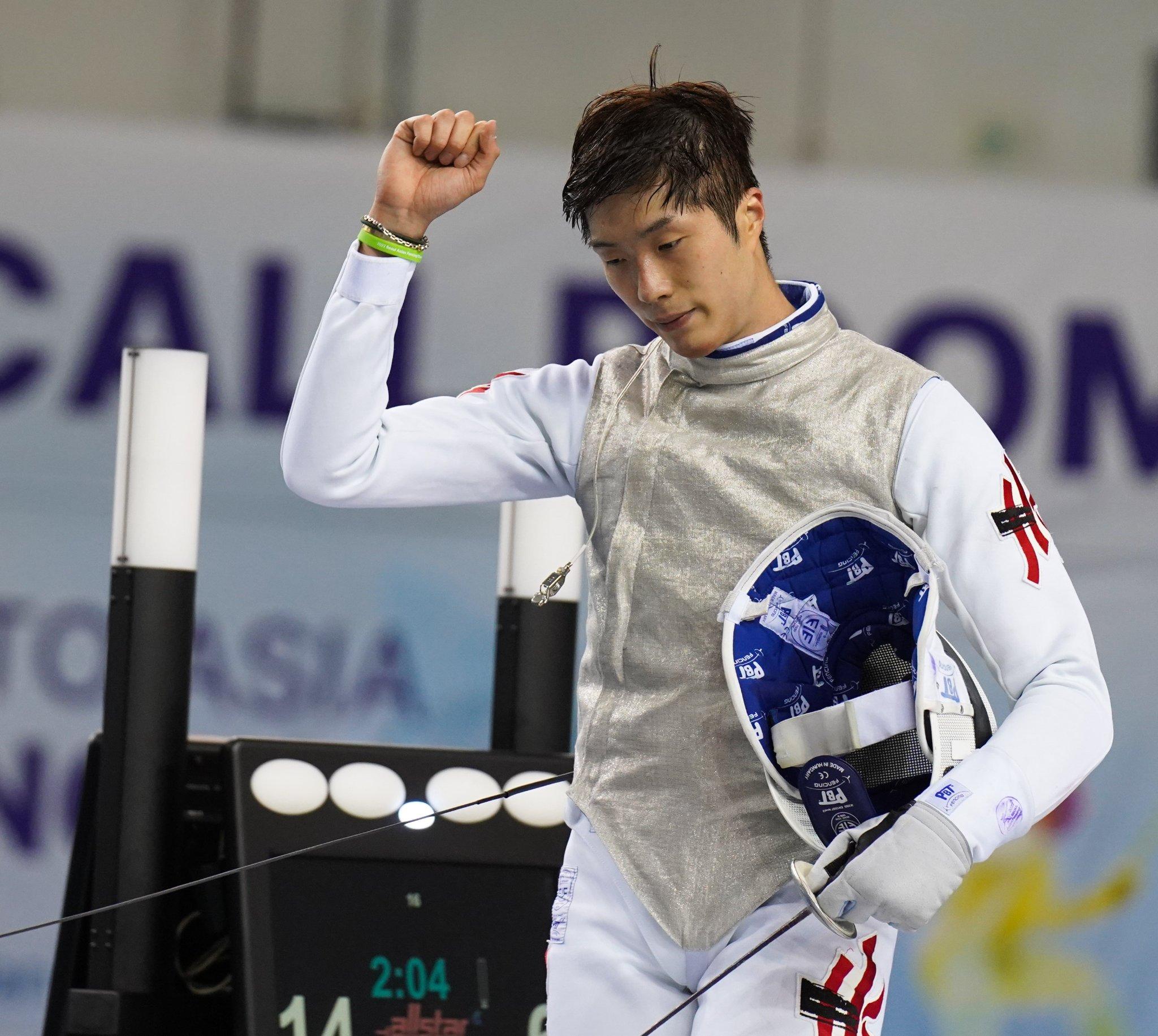 張家朗再度成為亞洲冠軍。(FIE圖片)