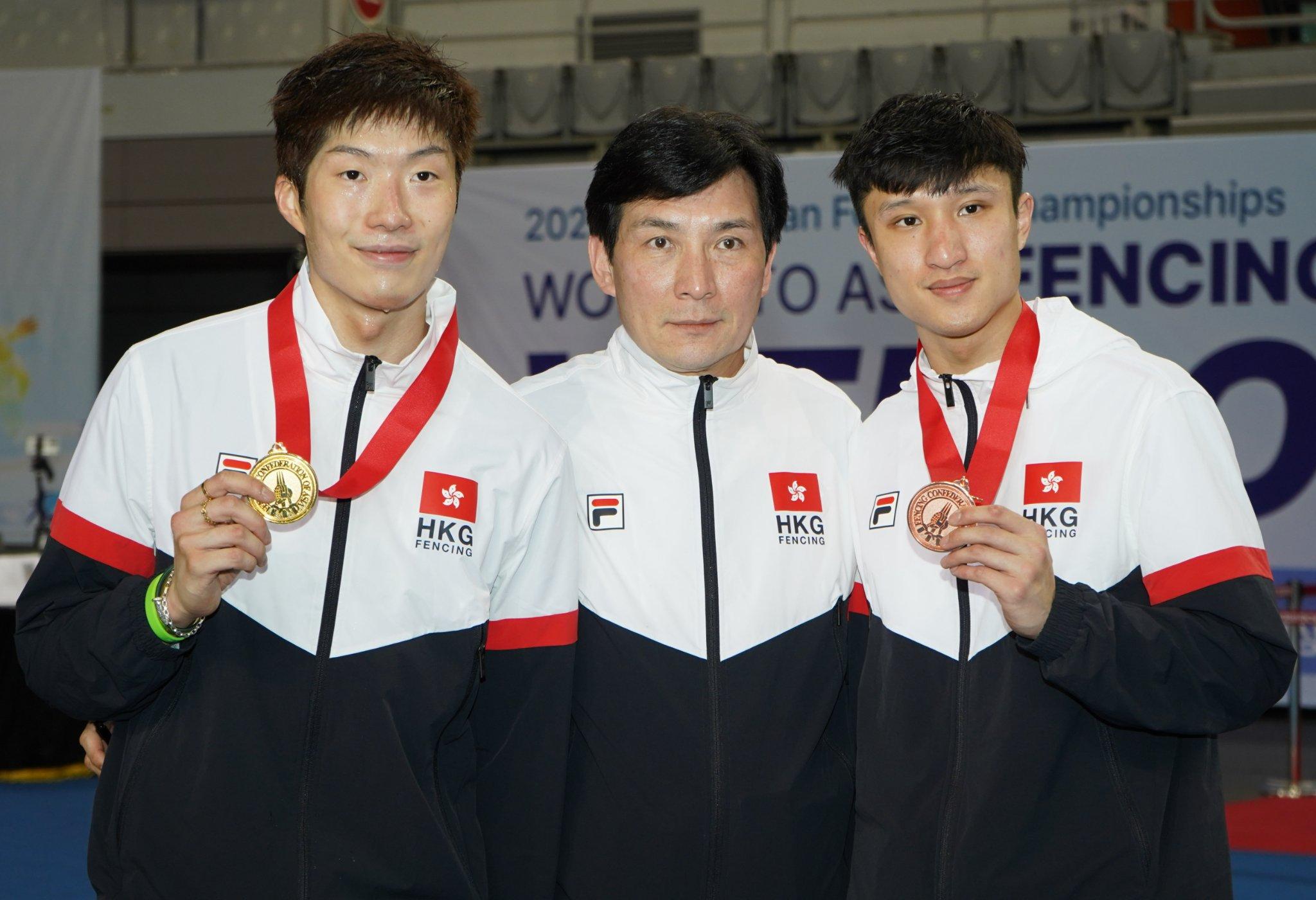 港隊奪得男子花劍金牌及銅牌。(FIE圖片)