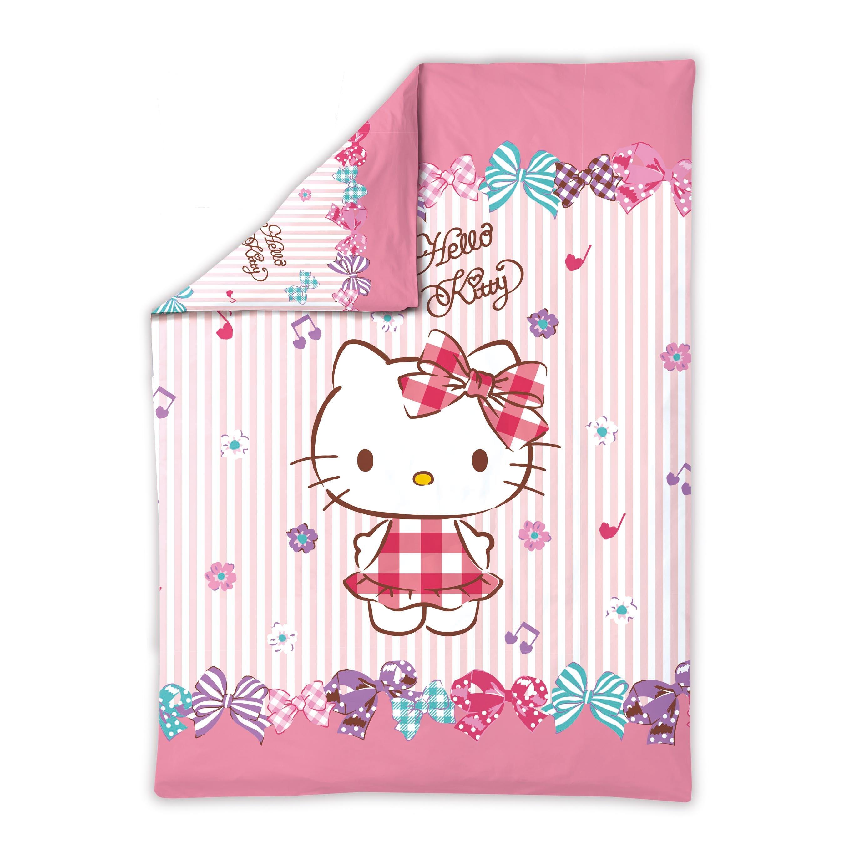 Hello Kitty全棉活印連心扣PLUS被袋 單人/ 加大雙人(預購價:$499/ $629)