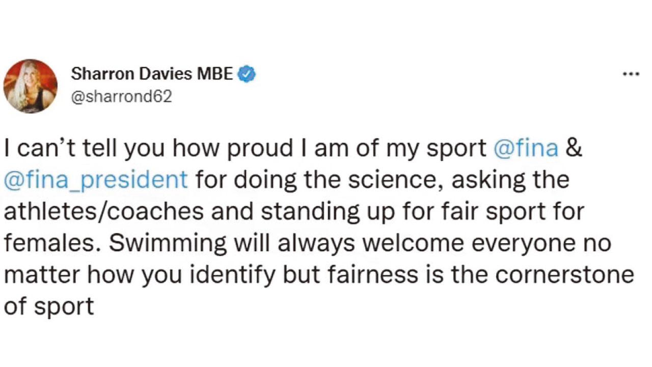 限12歲青春期前變性 泳聯:女子賽禁跨性別選手