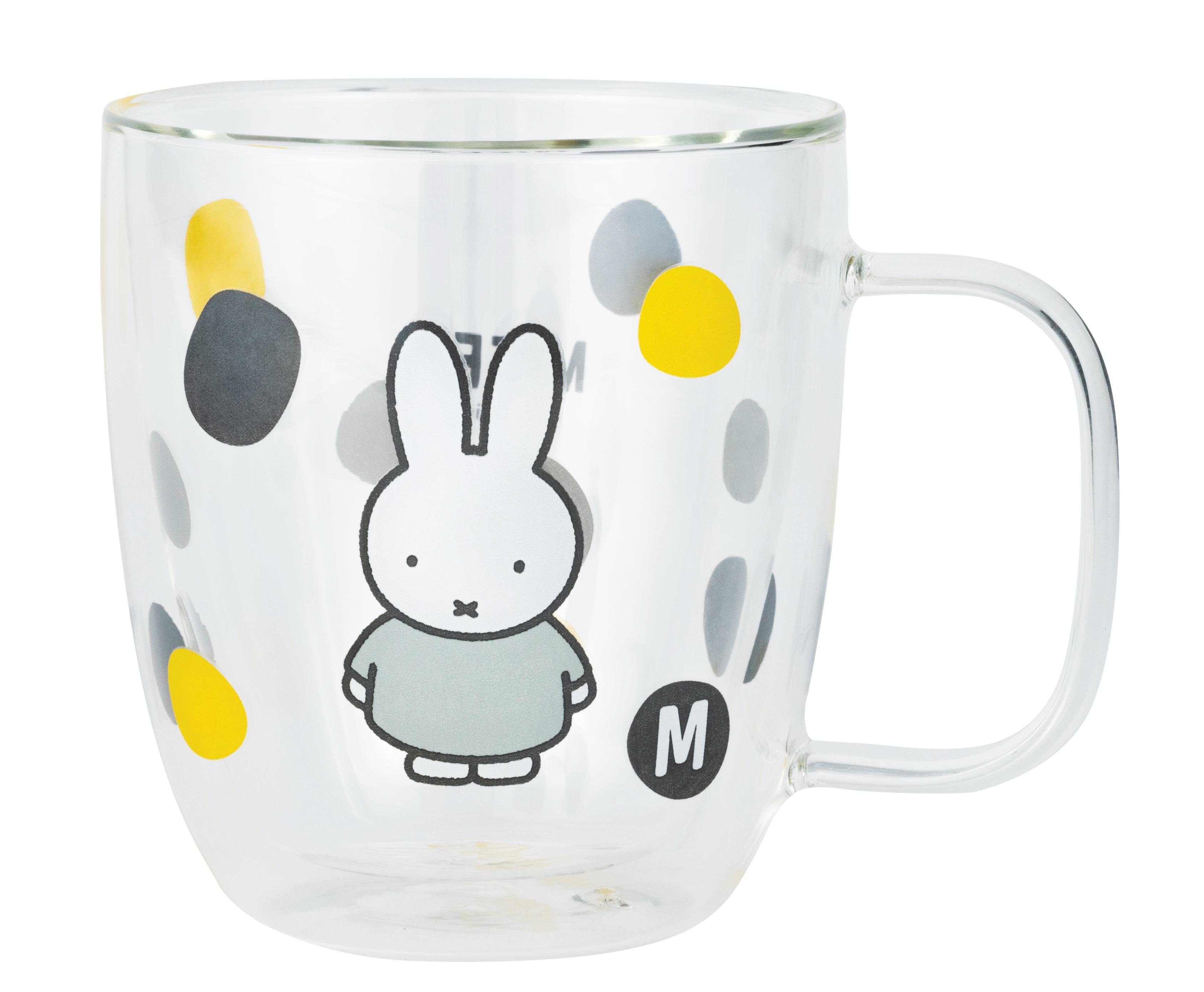 Name Miffy雙層玻璃杯 - 灰色