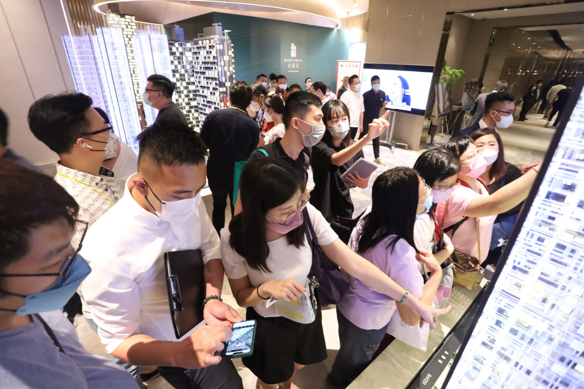 必嘉坊.曦匯昨日開放展銷廳後,至今累錄逾3,000人次參觀。(鍾式明攝)