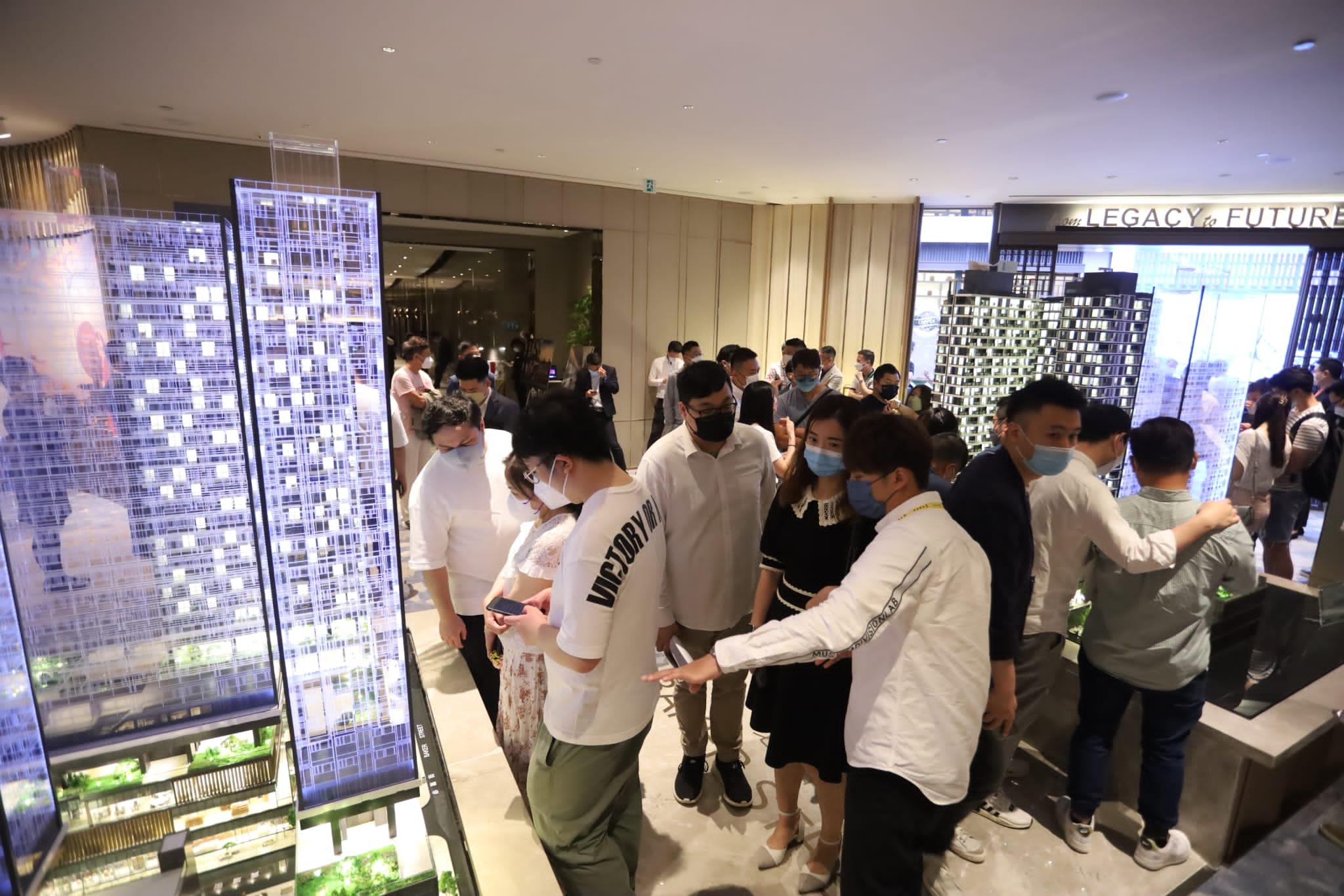 必嘉坊.曦匯昨日開放展銷廳後,至今累錄逾3,000人次參觀。(鍾式明攝)